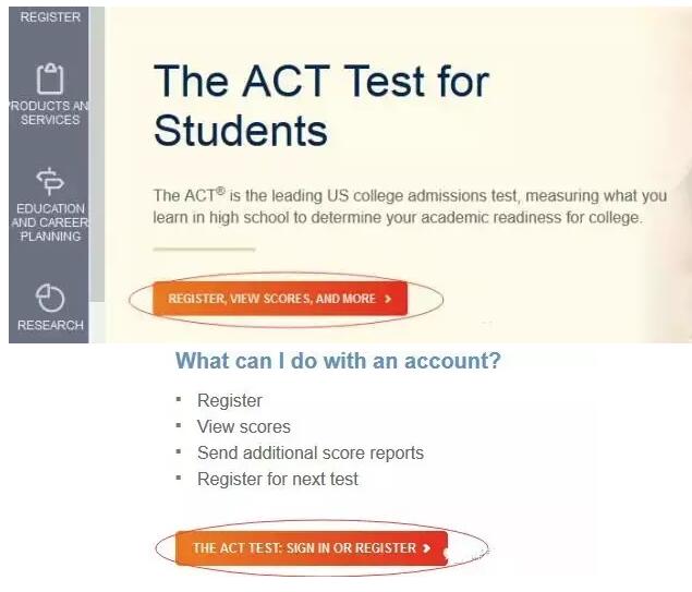 ACT考試送分流程